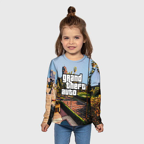 Детский лонгслив Grand Theft Auto / 3D-принт – фото 5