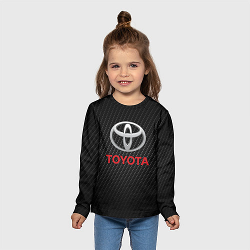 Детский лонгслив TOYOTA / 3D-принт – фото 5