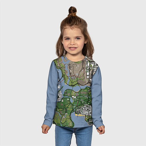 Детский лонгслив San andreas / 3D-принт – фото 5