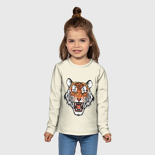 Детский лонгслив Тигр / 3D-принт – фото 5