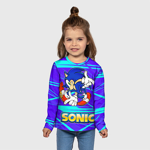 Детский лонгслив Sonic / 3D-принт – фото 5