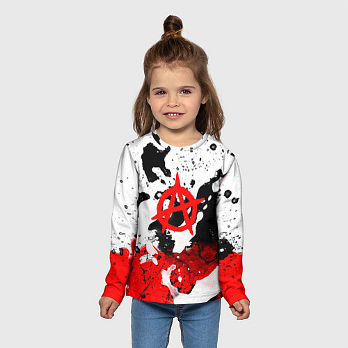 Детский лонгслив АНАРХИЯ / 3D-принт – фото 5