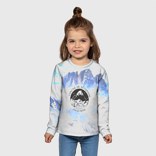 Детский лонгслив Горы / 3D-принт – фото 5