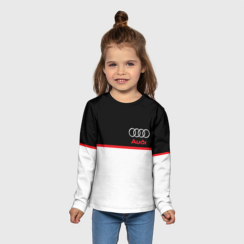 Детский лонгслив AUDI SPORT / 3D-принт – фото 5