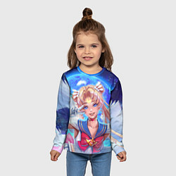 Лонгслив детский КРЫЛЬЯ АНИМЕ, цвет: 3D-принт — фото 2