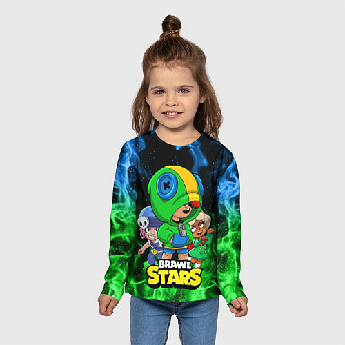 Детский лонгслив BRAWL STARS LEON / 3D-принт – фото 5