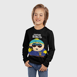 Лонгслив детский South Park Картман полицейский, цвет: 3D-принт — фото 2