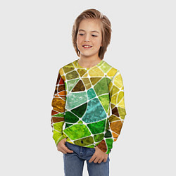 Лонгслив детский Мозаика, цвет: 3D-принт — фото 2