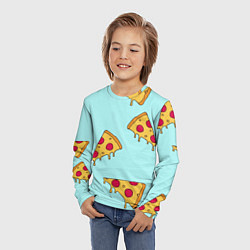 Лонгслив детский Ароматная пицца, цвет: 3D-принт — фото 2