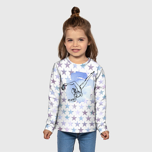 Детский лонгслив Gymnastics / 3D-принт – фото 5