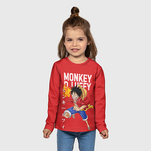 Детский лонгслив Monkey D Luffy / 3D-принт – фото 5