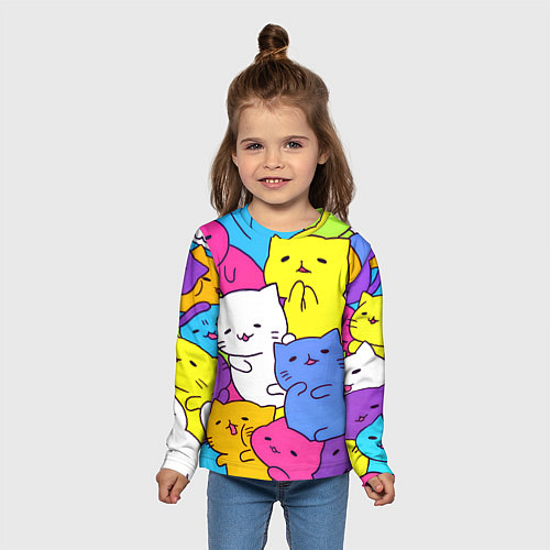 Детский лонгслив МИЛЫЕ КОТЯТКИ / 3D-принт – фото 5