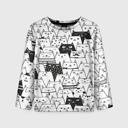 Детский лонгслив КОТЫ WHITE
