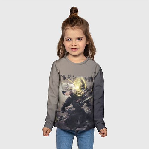 Детский лонгслив Nier Automata / 3D-принт – фото 5