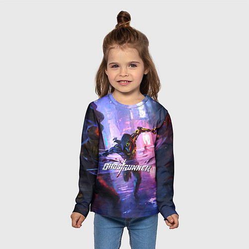 Детский лонгслив Ghostrunner / 3D-принт – фото 5