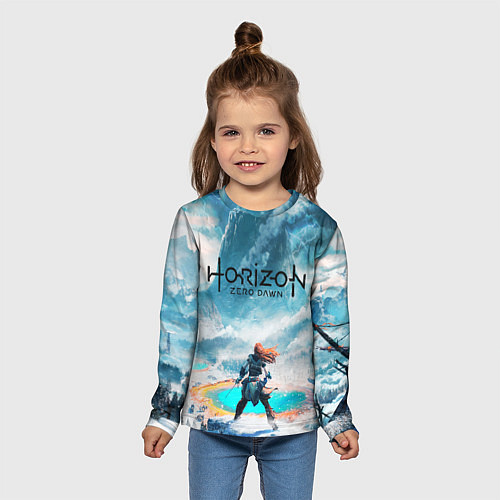 Детский лонгслив HORIZON ZERO DAWN / 3D-принт – фото 5