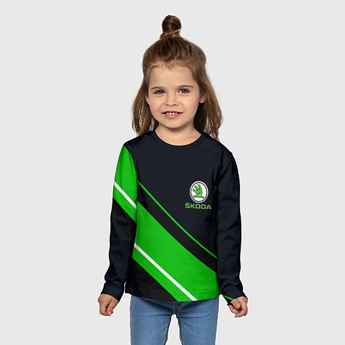 Детский лонгслив SKODA / 3D-принт – фото 5