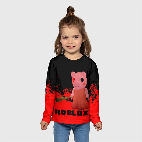 Детский лонгслив Roblox Piggy / 3D-принт – фото 5