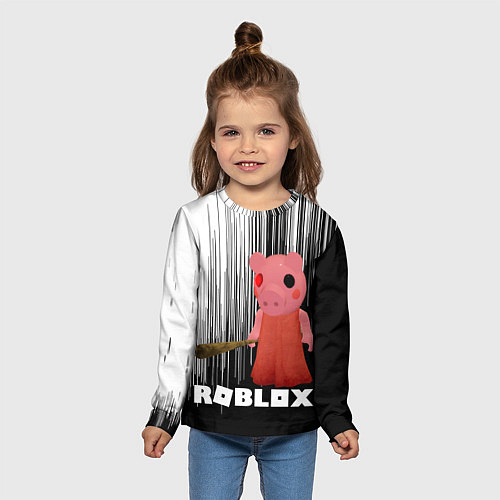 Детский лонгслив Roblox Piggy / 3D-принт – фото 5