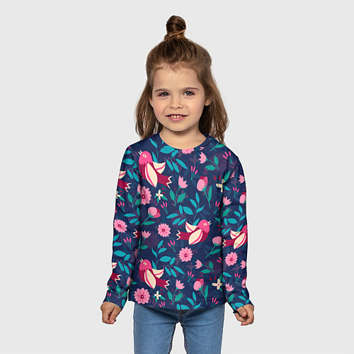 Детский лонгслив Арт джунгли / 3D-принт – фото 5