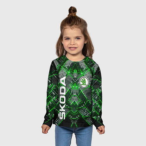 Детский лонгслив SKODA / 3D-принт – фото 5