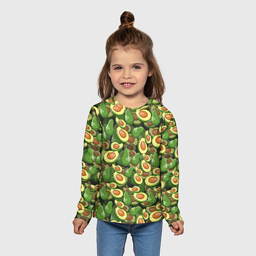 Детский лонгслив Avocado / 3D-принт – фото 5