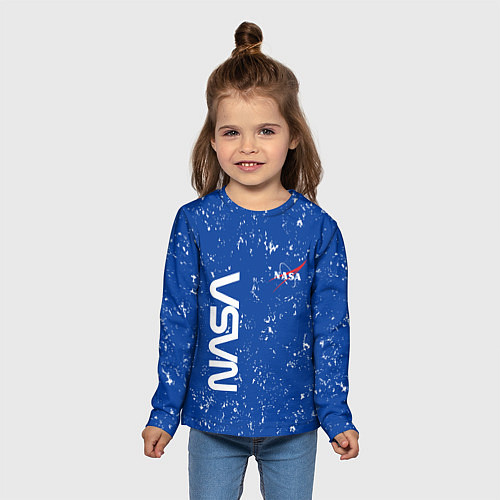 Детский лонгслив NASA НАСА / 3D-принт – фото 5