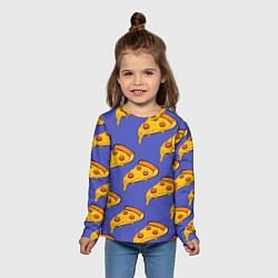 Лонгслив детский Кусочки пиццы, цвет: 3D-принт — фото 2