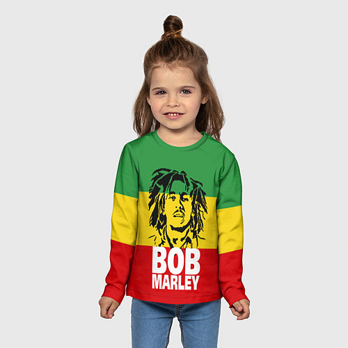 Детский лонгслив Bob Marley / 3D-принт – фото 5