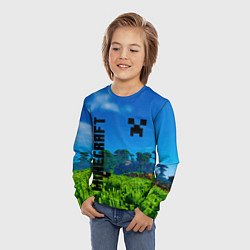 Лонгслив детский Minecraft Майнкрафт, цвет: 3D-принт — фото 2