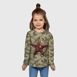 Лонгслив детский Советская звезда, цвет: 3D-принт — фото 2