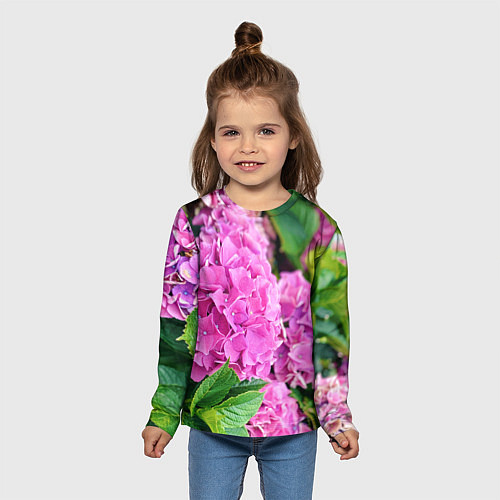 Детский лонгслив Гортензия / 3D-принт – фото 5