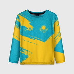 Лонгслив детский КАЗАХСТАН KAZAKHSTAN, цвет: 3D-принт
