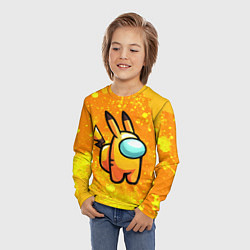 Лонгслив детский AMONG US - Pikachu, цвет: 3D-принт — фото 2