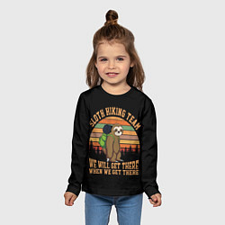 Лонгслив детский Ленивец, цвет: 3D-принт — фото 2