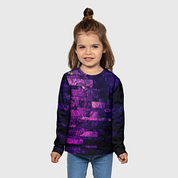 Лонгслив детский Purple-Wall, цвет: 3D-принт — фото 2