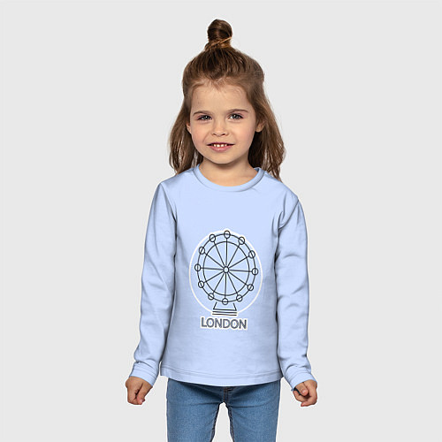 Детский лонгслив Лондон London Eye / 3D-принт – фото 5