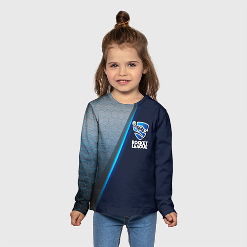 Детский лонгслив ROCKET LEAGUE / 3D-принт – фото 5