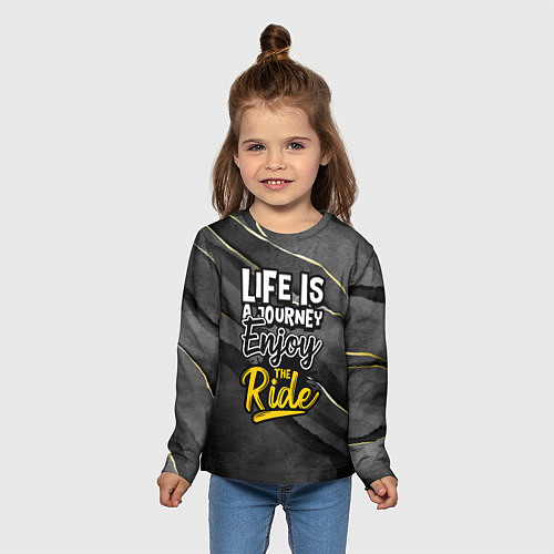 Детский лонгслив Жизнь - это путешествие / 3D-принт – фото 5