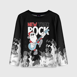Лонгслив детский New year rock, цвет: 3D-принт