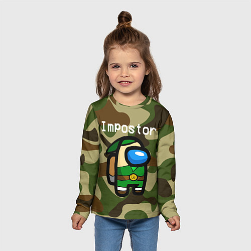 Детский лонгслив Hero be sus / 3D-принт – фото 5