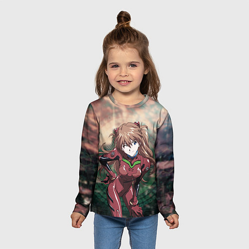 Детский лонгслив Аска Евангелион / 3D-принт – фото 5