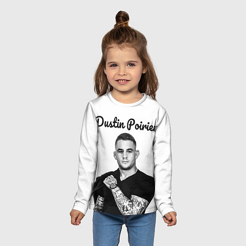 Детский лонгслив Dustin Poirier / 3D-принт – фото 5