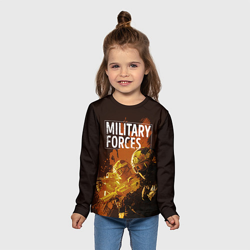 Детский лонгслив Military Forces / 3D-принт – фото 5