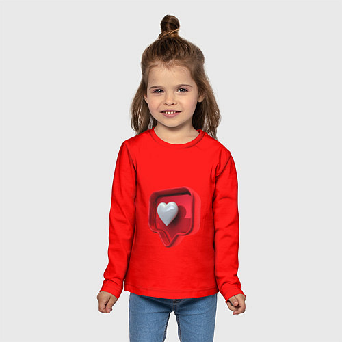 Детский лонгслив Электронное сердце / 3D-принт – фото 5