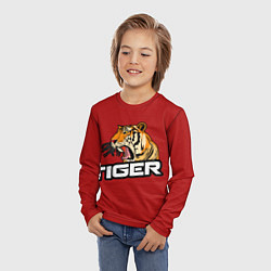 Лонгслив детский Тигр, цвет: 3D-принт — фото 2