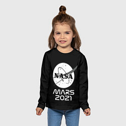 Лонгслив детский NASA Perseverance, цвет: 3D-принт — фото 2