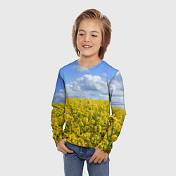 Лонгслив детский Желтый цвет весны, цвет: 3D-принт — фото 2