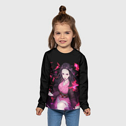 Лонгслив детский NEZUKO НЕЗУКО KNY, цвет: 3D-принт — фото 2