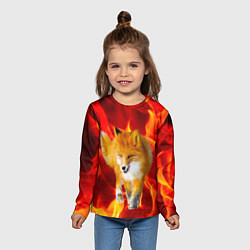 Лонгслив детский Fire Fox, цвет: 3D-принт — фото 2